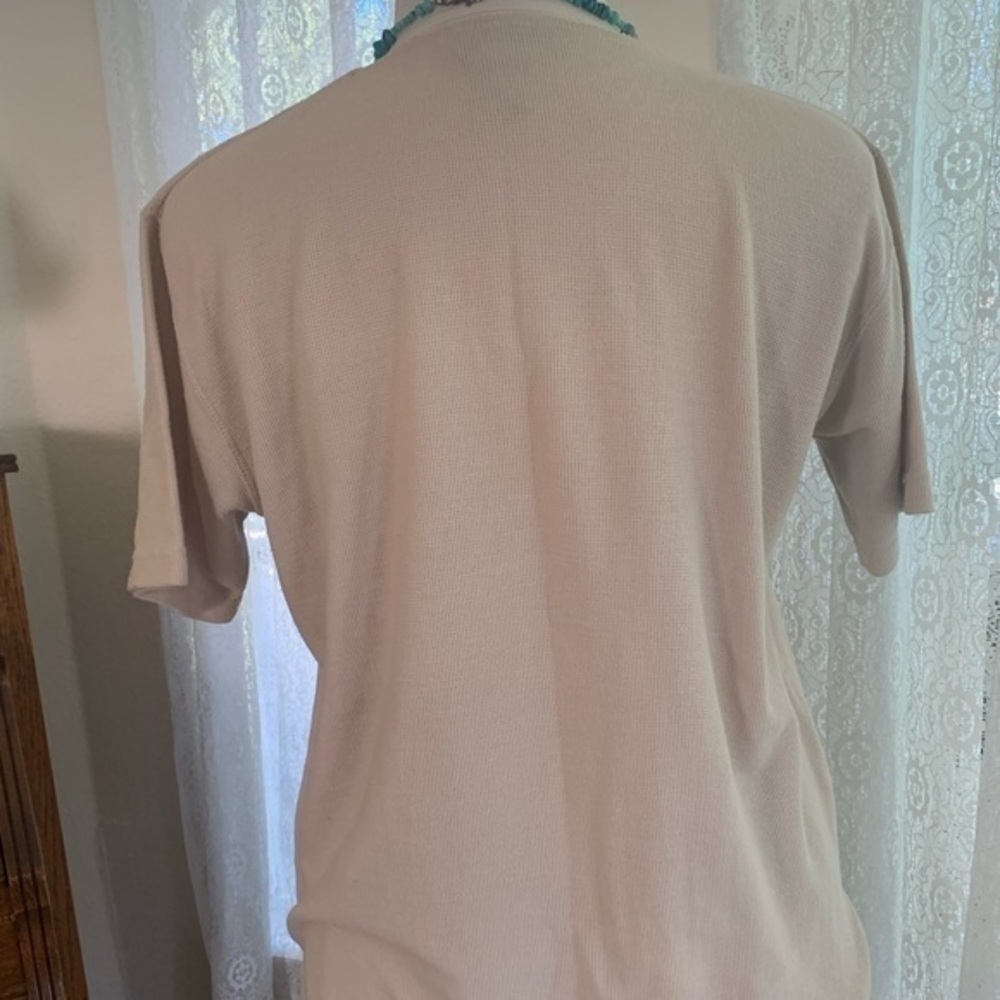 Sag Harbor, L tan woven shirt - Picture 3 of 7